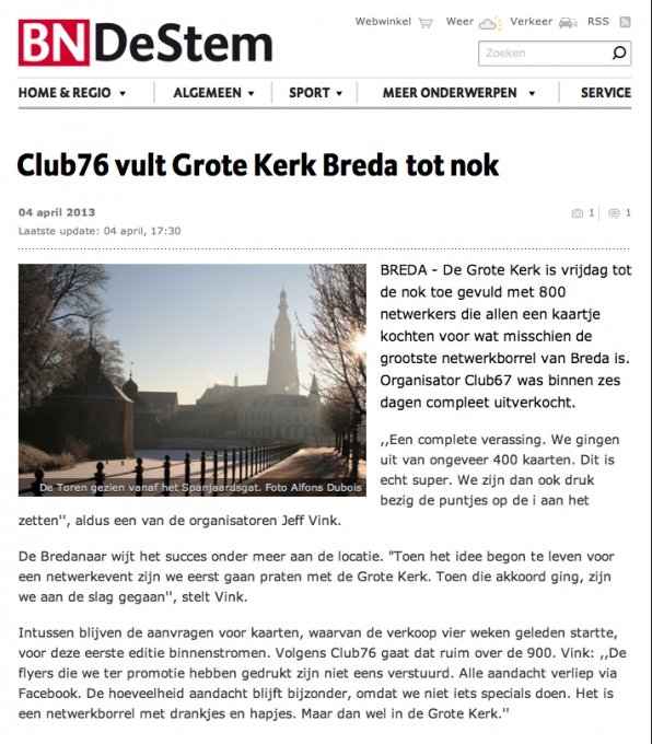 CLUB76 DAVEREND SUCCES. 