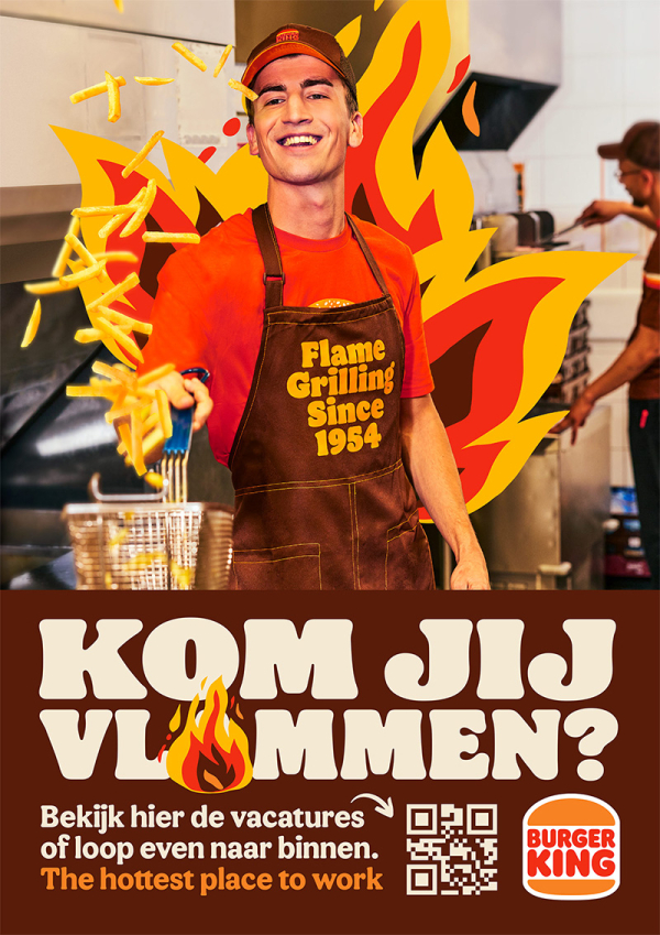 Werving is Hot bij Burger King. 