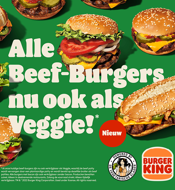 BURGER KING INTRODUCEERT MEER VEGGIE DAN OOIT. 