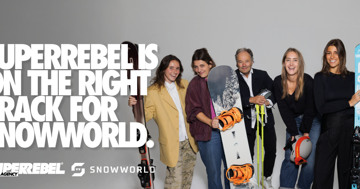 SnowWorld Group stelt SuperRebel. Agency aan als groepsbreed strategisch en creatief bureau.